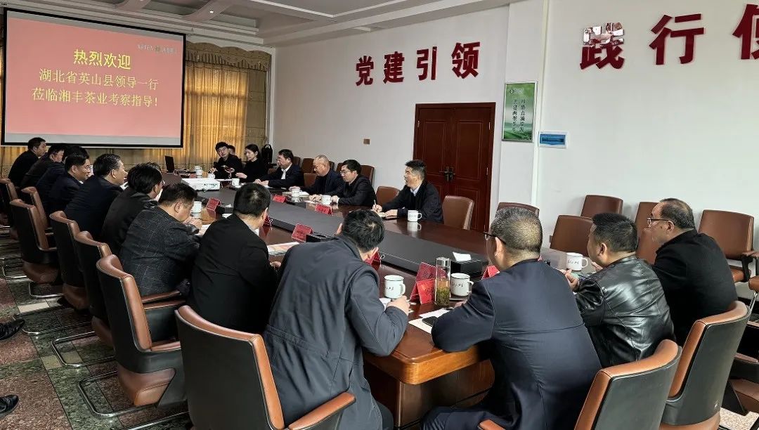 湖北省英山縣委書(shū)記鄭光文帶隊(duì)考察湘豐茶業(yè)集團(tuán)